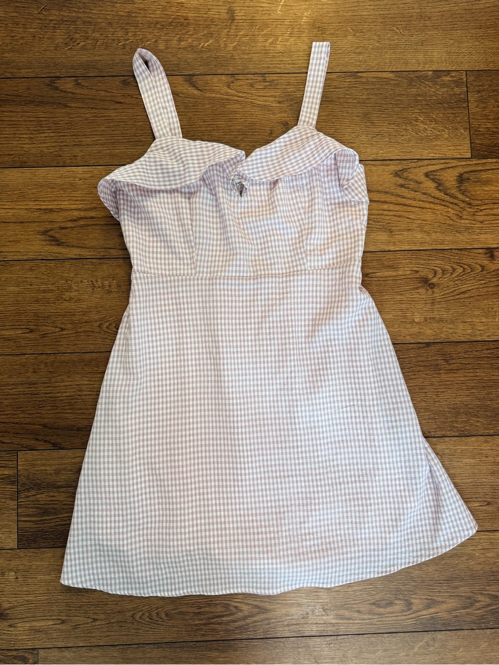 Le Lis Purple Gingham Mini Dress